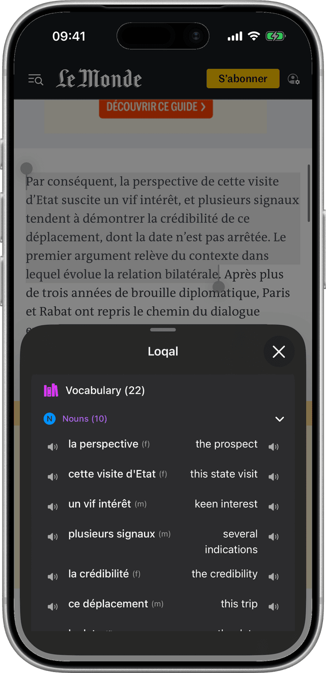 Traducción en directo